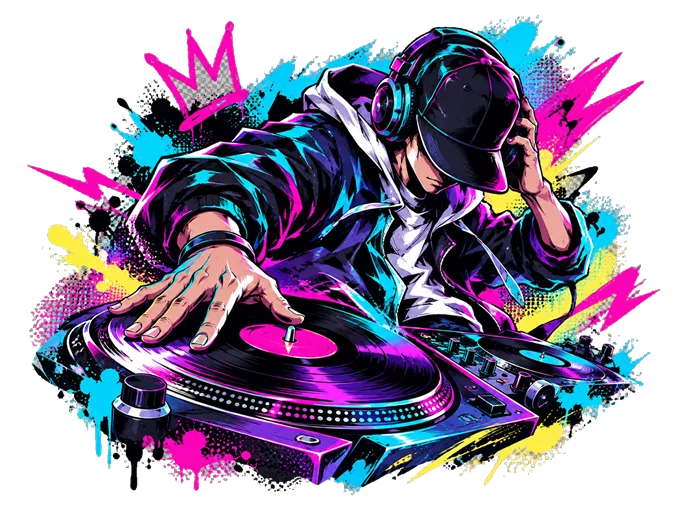 DJ 職業插畫
